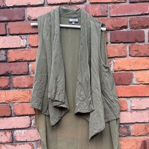 Olive Green Sleeveless Vest